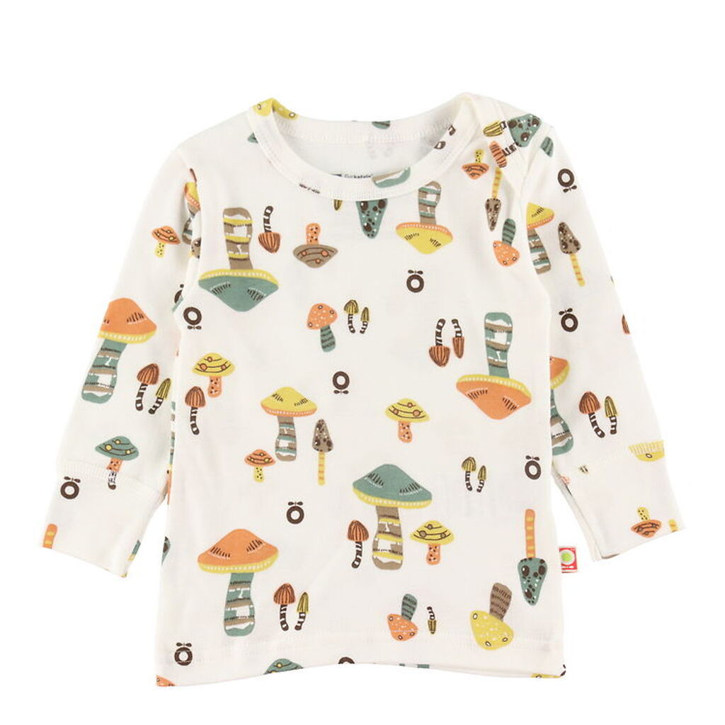 Katvig Bluse - Hvid m. Svampe