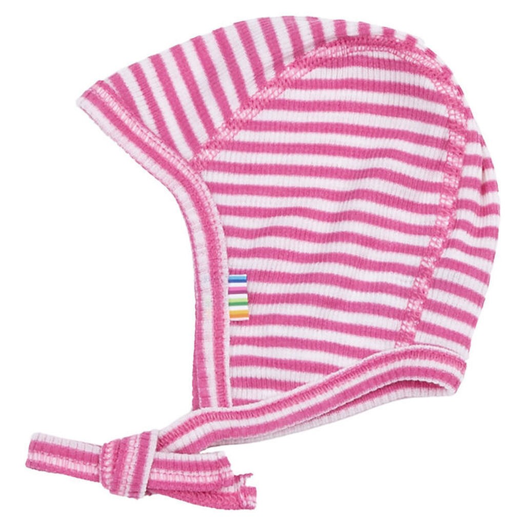 Joha Babyhjelm - Rib - Uld/Silke - Off White/Pink