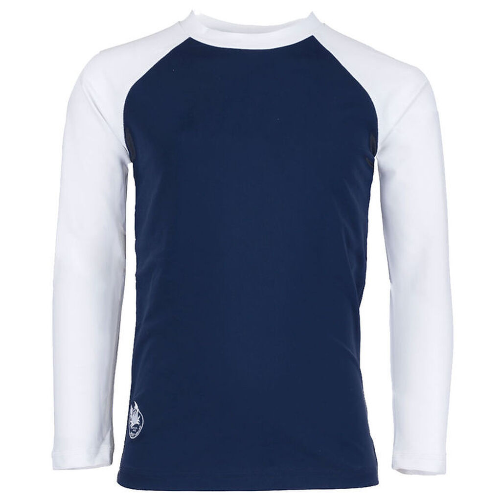 Petit Crabe Badebluse - Raglan - UV50+ - Blue/White