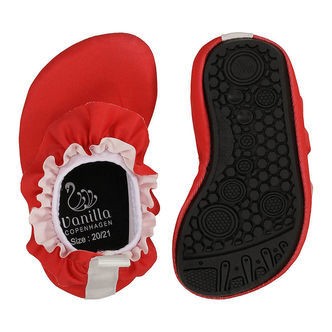 Vanilla Copenhagen Badesko - Berry m. Flæser