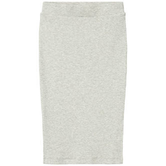 Name It Nederdel - Rib - NkfHeljaya - Light Grey Melange