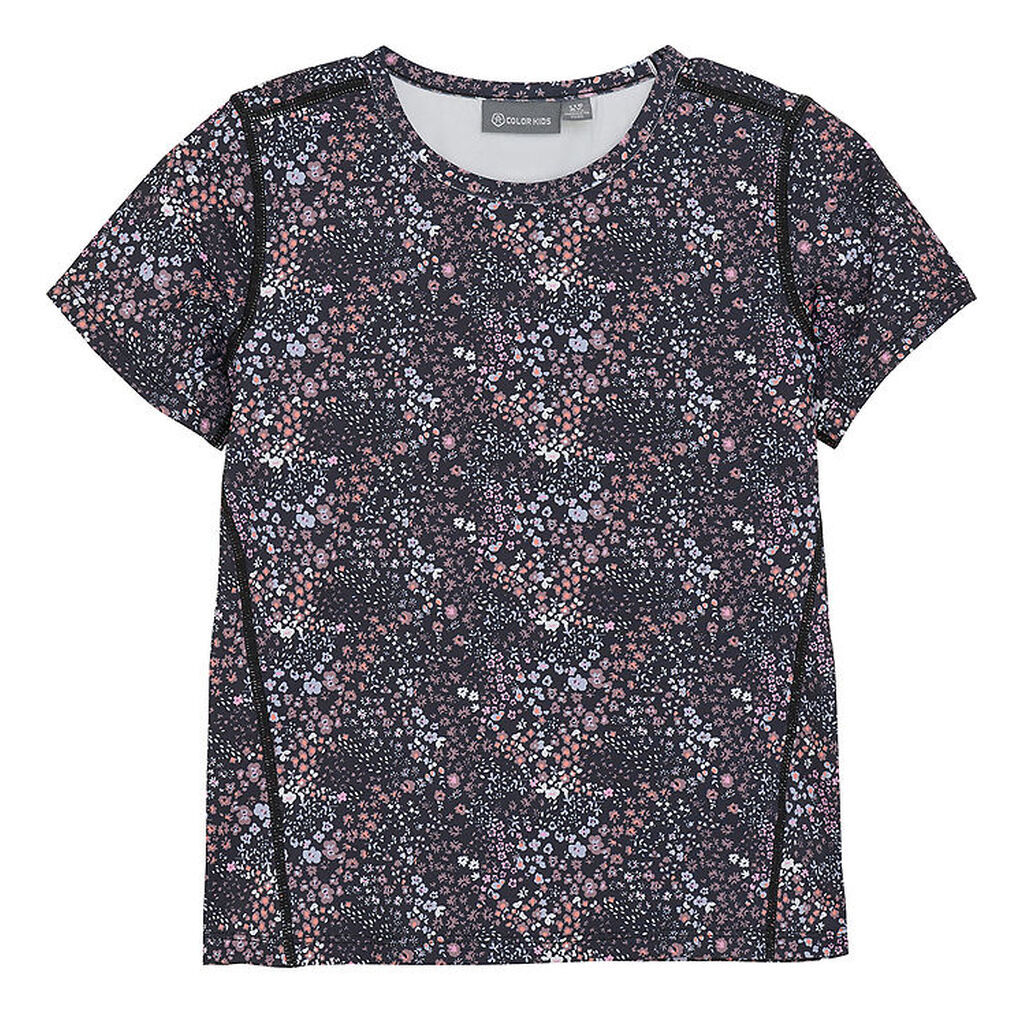 Color Kids T-shirt - Phantom m. Blomster
