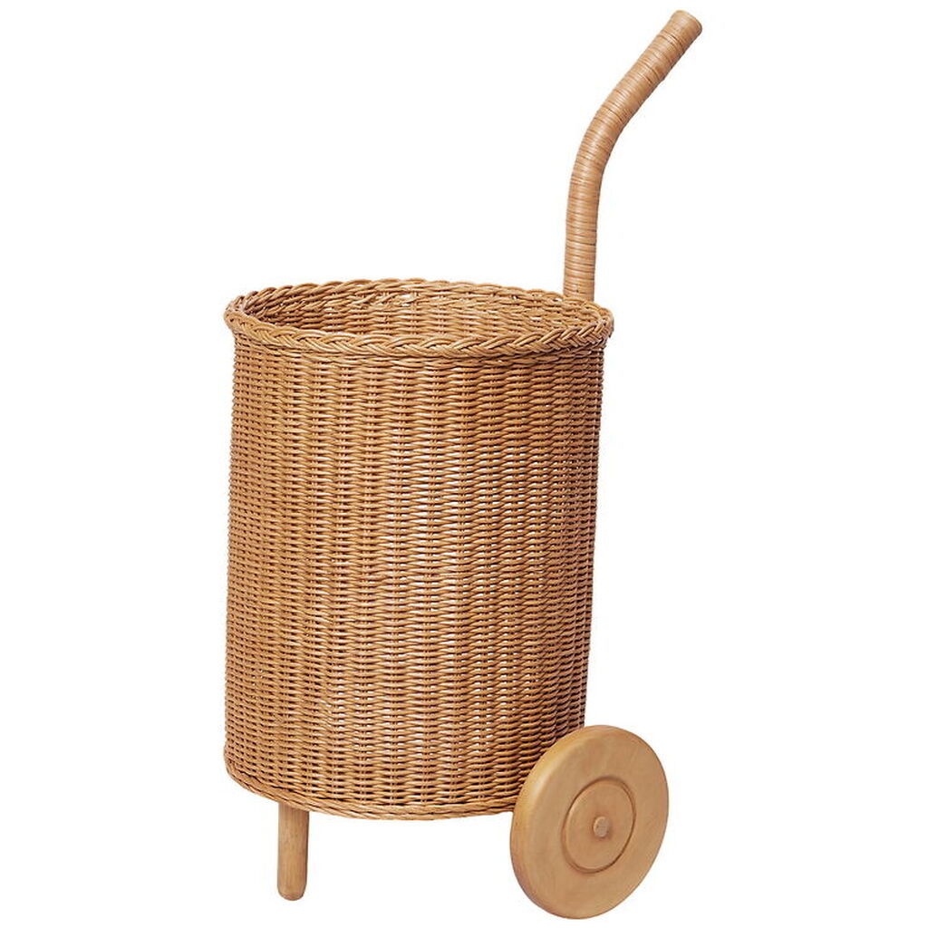Ferm Living Opbevaringskurv - Rattan - Tukki Trolley - Natural