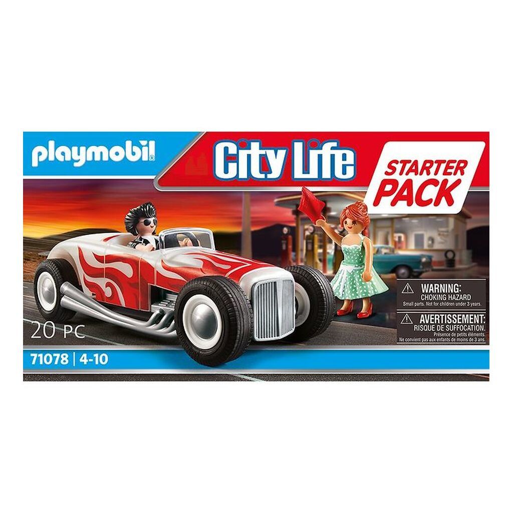 Playmobil City Life - Starter Pack Hot Rod - 71078 - 20 Dele