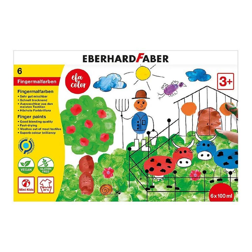 Eberhard Faber Fingermaling - 6 stk. - 100 ml.