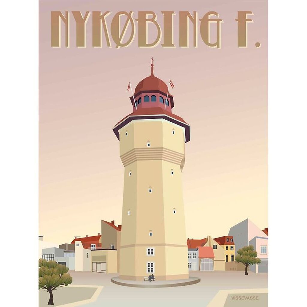 Vissevasse Plakat - 30x40 cm - Nykøbing F.