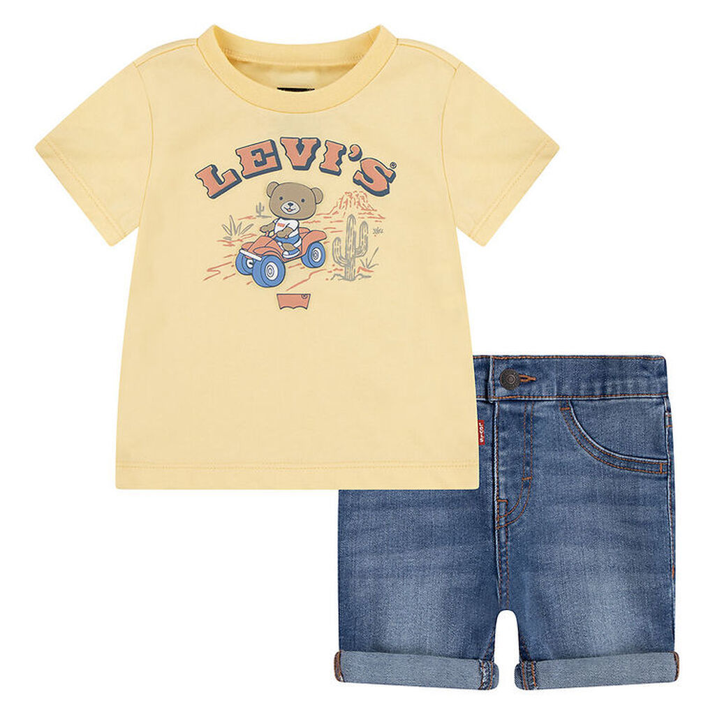 Levis Sæt - T-shirt/Shorts - Golden Haze