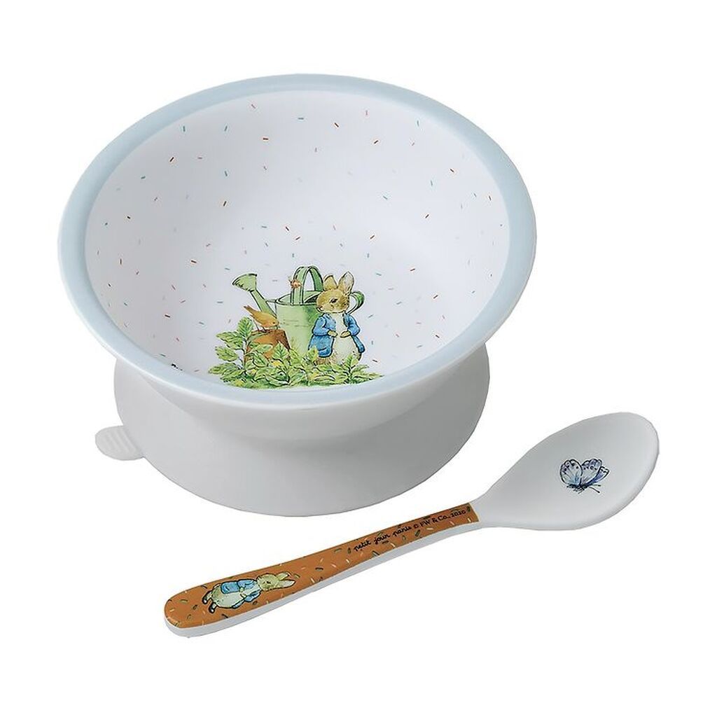 Petit Jour Paris Spisesæt - Melamin - 2 Dele - Hvid m. Kanin