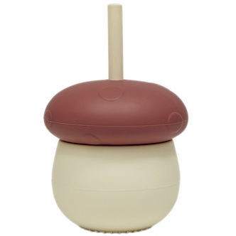 OYOY Kop - Mushroom - Off White/Red