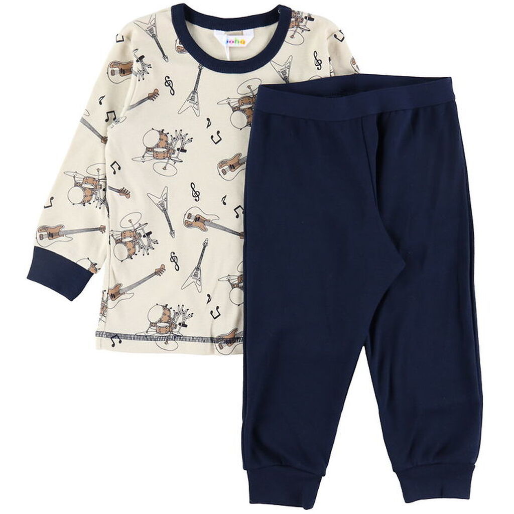 Joha Nattøj - Beige/Marineblå