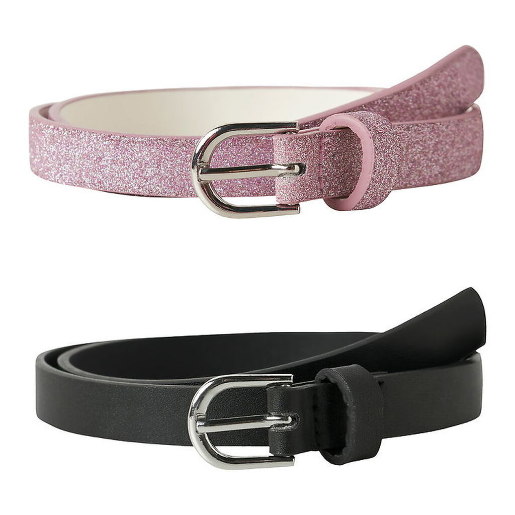 Name It Bælte - 2-pak - NkfRafi - Pirouette/W. Black