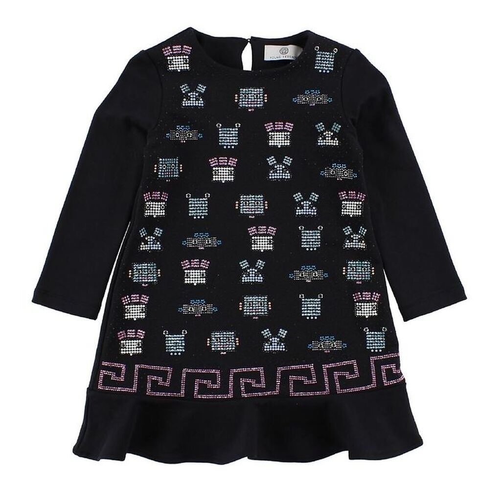 Young Versace Kjole - Sweat - Navy m. Similisten