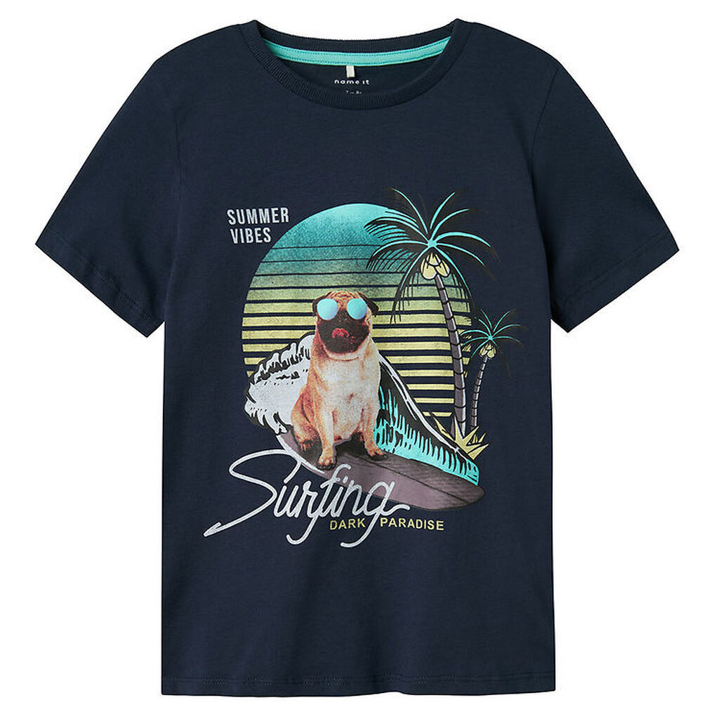 Name It T-shirt - NkmJass - Navy Blazer m. print