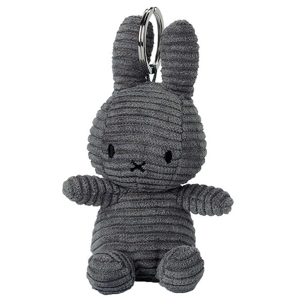 Bon Ton Toys Nøglering - 12 cm - Miffy ECO Corduroy - Grey