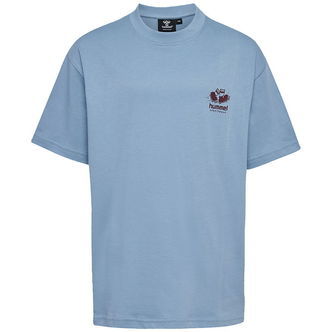 Hummel T-shirt - hmlLoose - Faded Denim m. logo