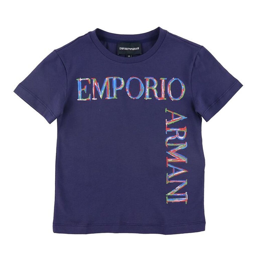 Emporio Armani T-shirt - Blu Mora m. Print