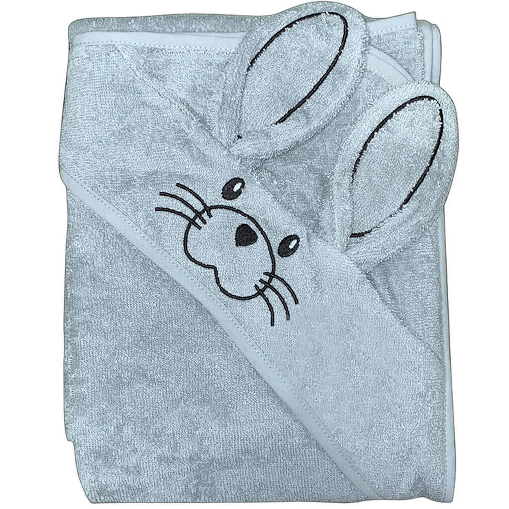 Nørgaard Madsens Babyhåndklæde - 100x100 cm - Kaninører - Dusty