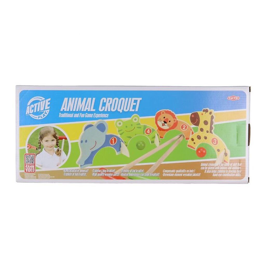 TACTIC Spil - Træ - Kroket m. Dyr - Active Play
