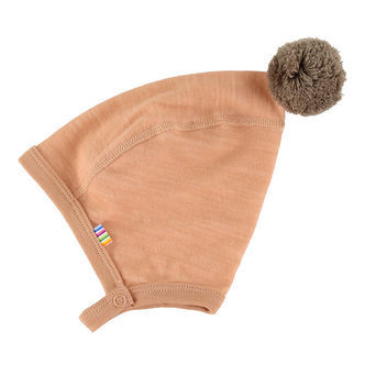 Joha Babyhjelm - Uld/Bambus - Fersken