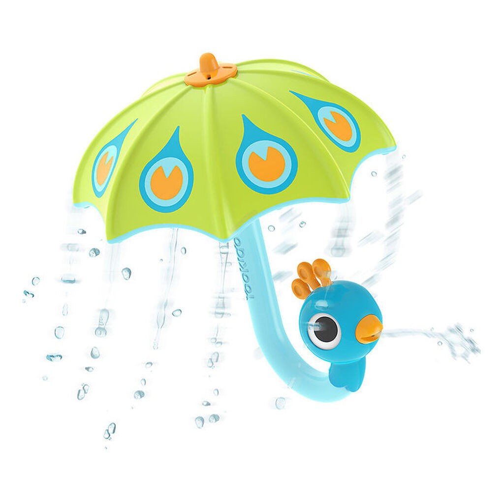 Yookidoo Badelegetøj - Fill 'N' Rain Peacock Umbrella - Grøn