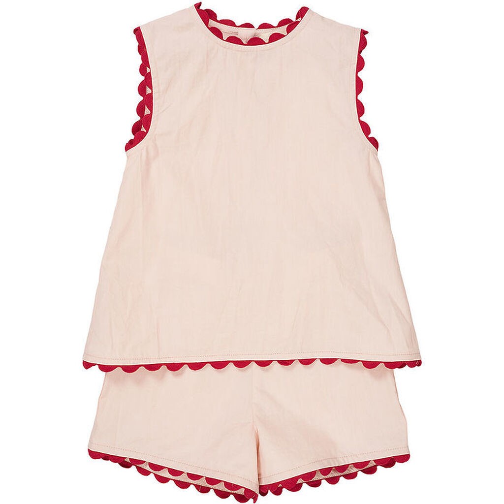 Copenhagen Colors Shortssæt - Poplin Deco - Dusty Rose Comb