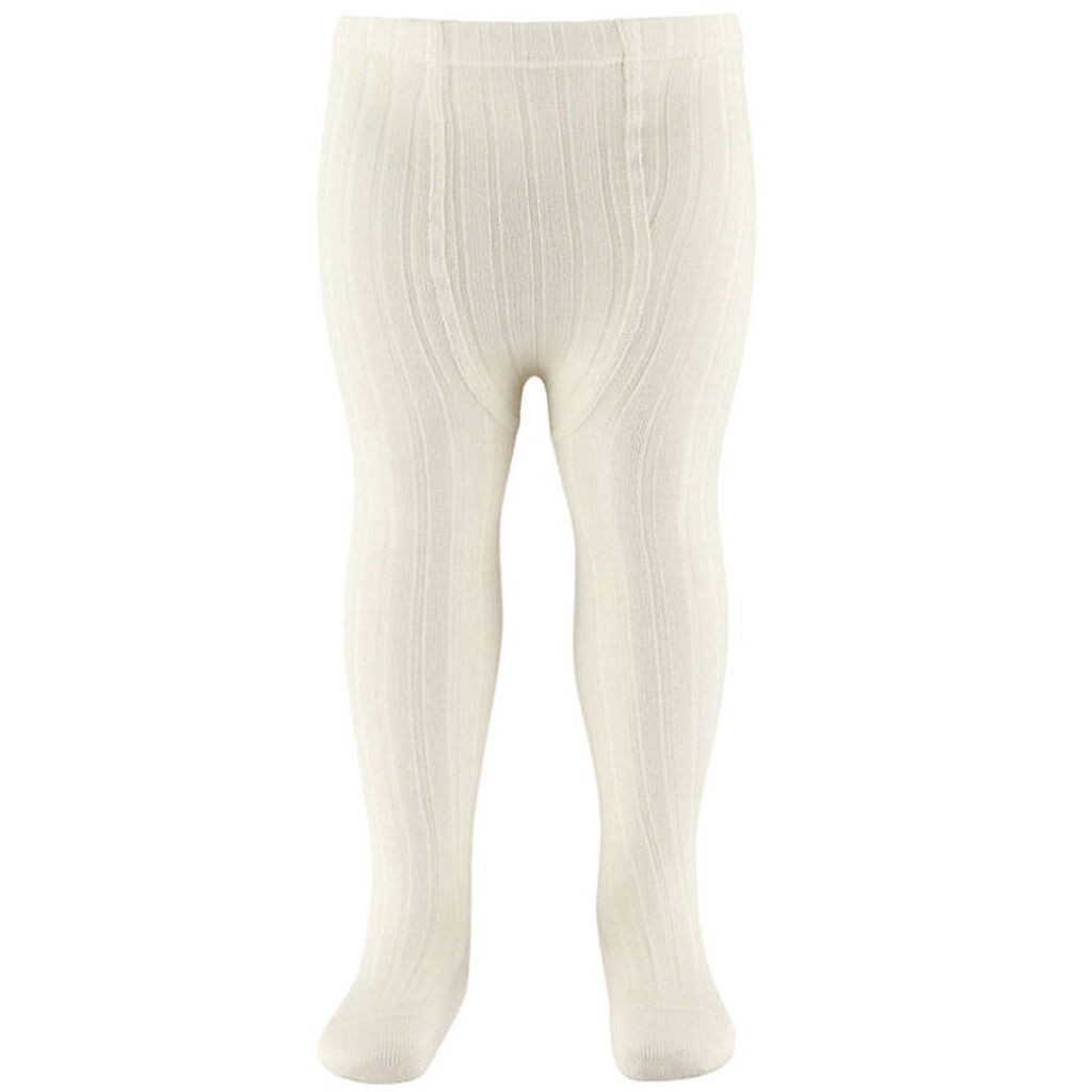 Condor Strømpebukser - Rib - Uld - Beige