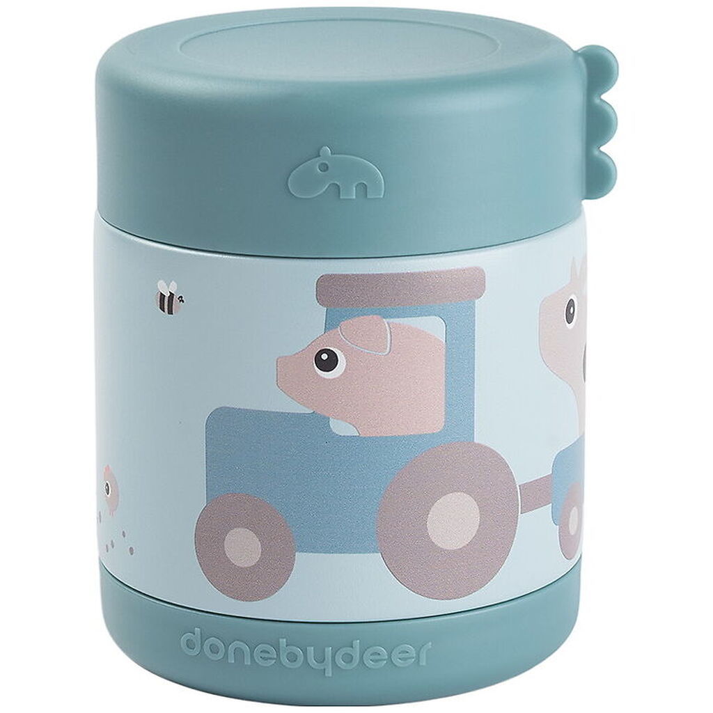 Done by Deer Termobeholder - 300 ml - Tiny Farm - Blå