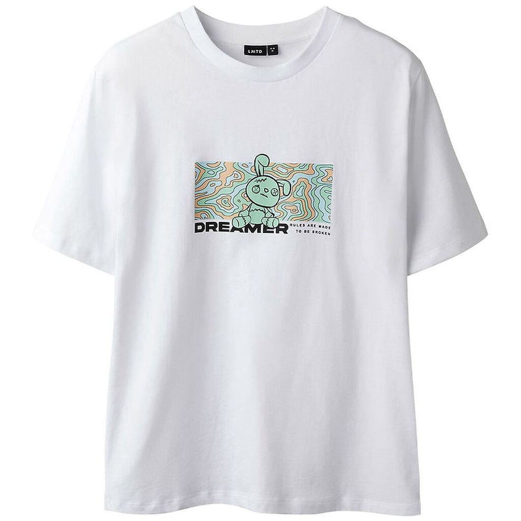 LMTD T-shirt - NlmAnders - Bright White m. Print