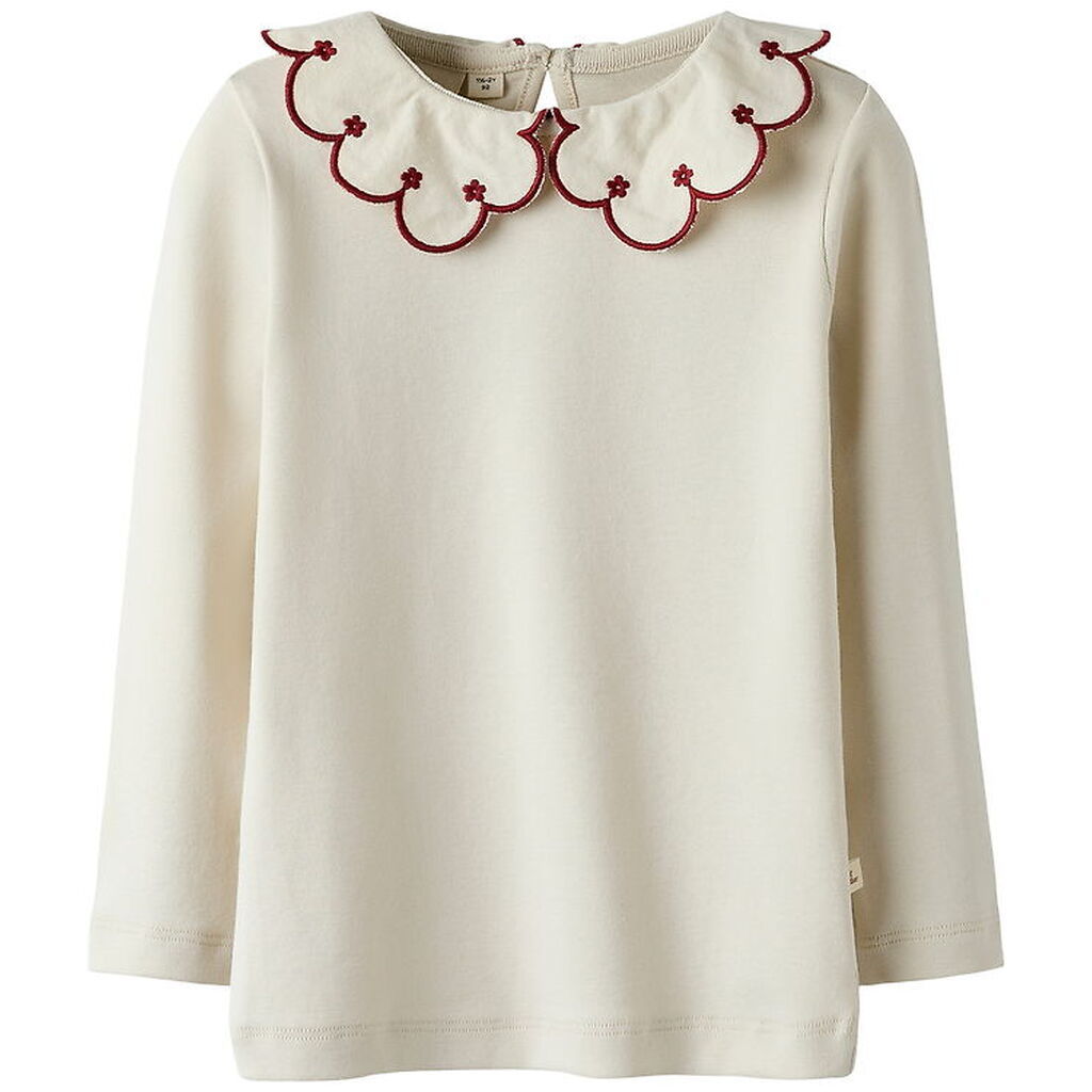 Lil Atelier Bluse - NmfFundo - Turtledove/ Red Dahila