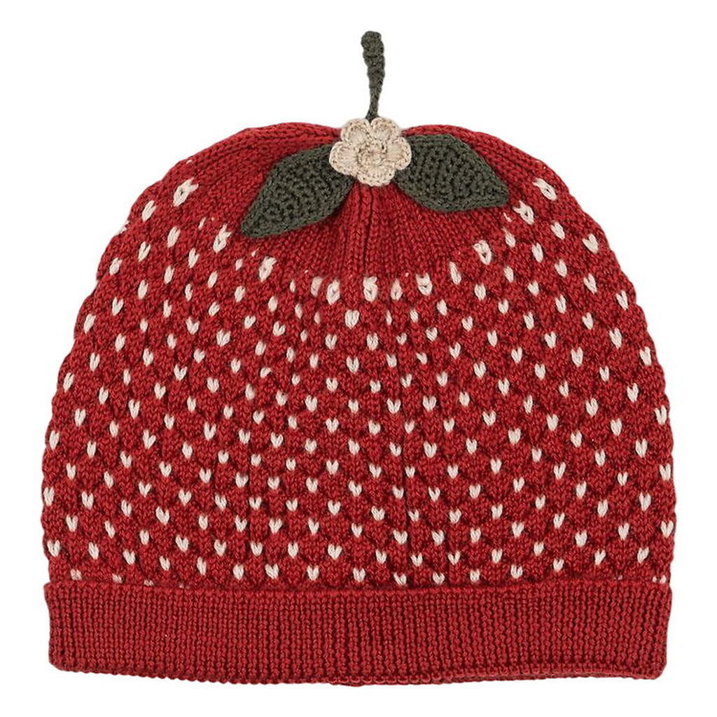 Konges Sløjd Hue - Strik - Uld - Strawberry - True Red