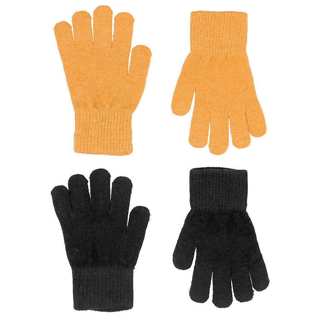 CeLaVi Handsker - Uld/Nylon - 2-pak - Mineral Yellow/Sort