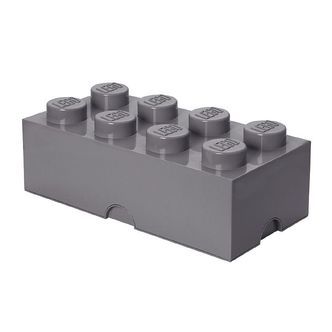 LEGOÂ® Storage Opbevaringsboks - 8 Knopper - 50x25x18 - Mørkegrå