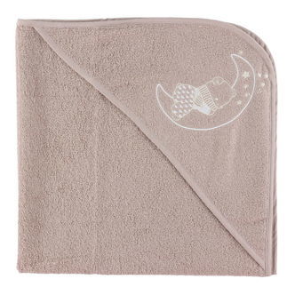 Nørgaard Madsens Babyhåndklæde - 100x100 cm - Beige m. Bamse