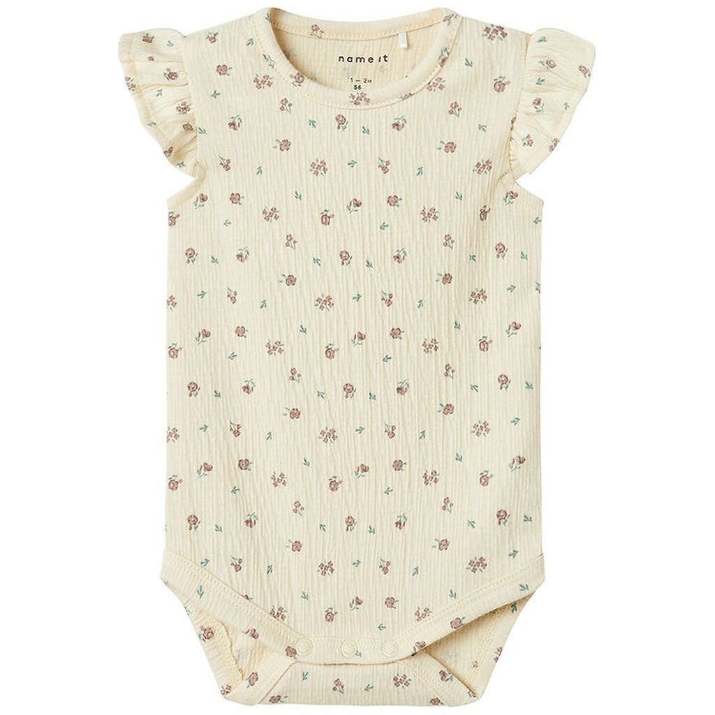 Name It Body u/æ - NbfJannis - Bleached Sand m. Blomster