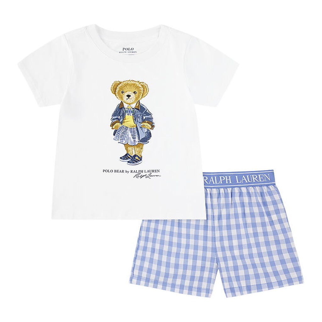 Polo Ralph Lauren Nattøj - Harbor Island Blue m. Bamse