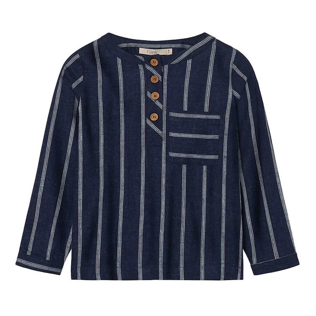 Fliink Skjorte - Vira - Insignia Blue/Sandshell