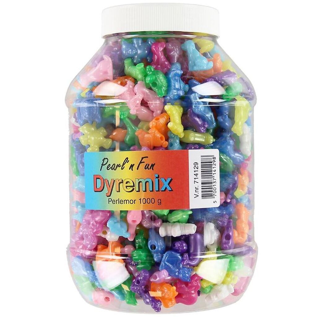 Pearl'n Fun Perler - Dyr - 1000 gram - Perlemor