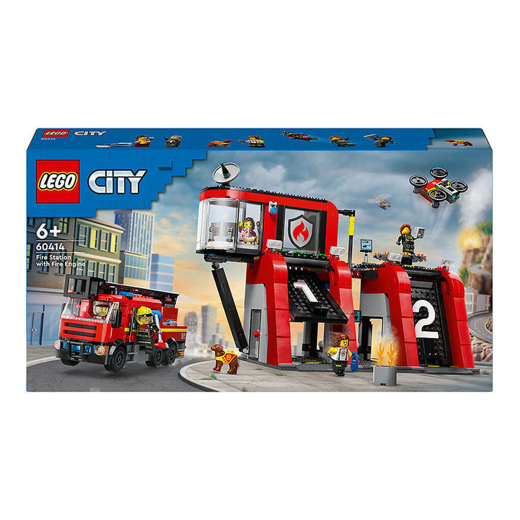 LEGOÂ® City - Brandstation Med Brandbil 60414 - 843 Dele