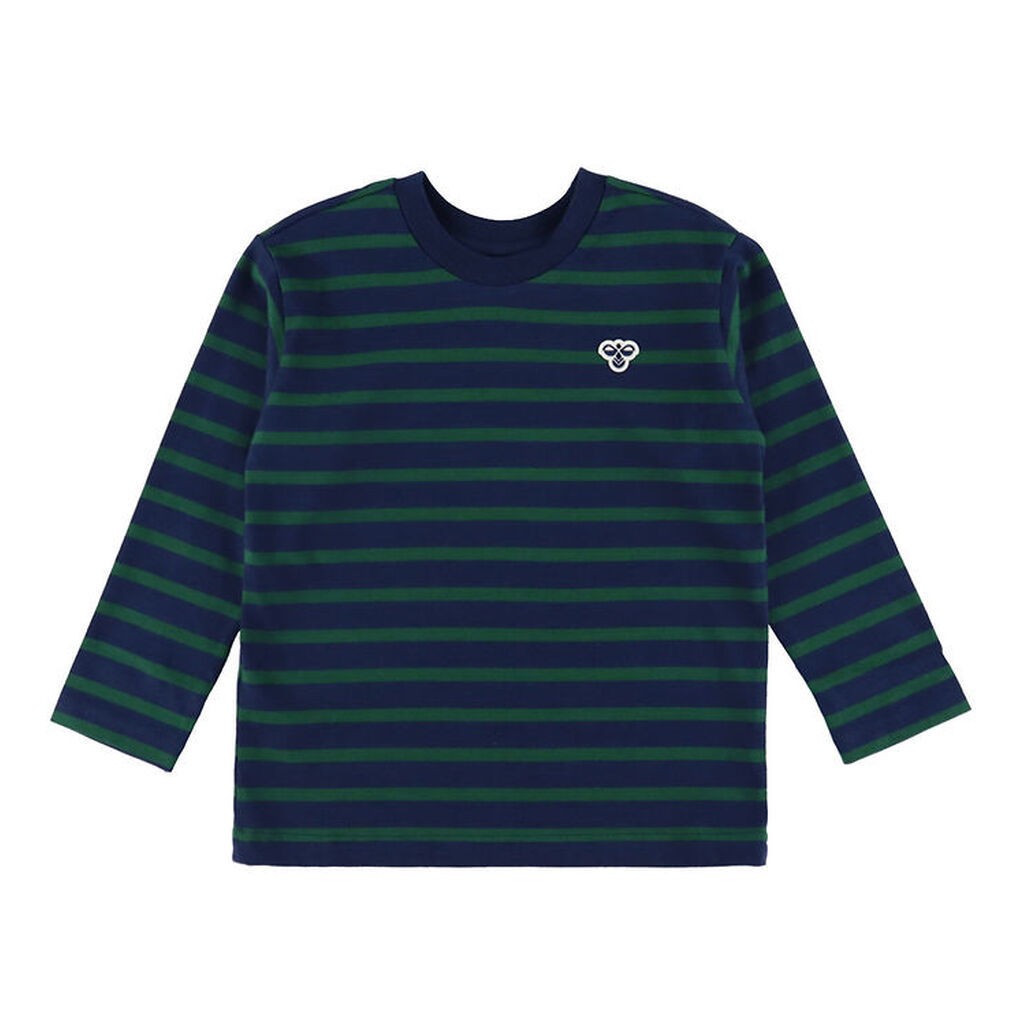 Hummel Bluse - HmlJR - Loose - Dress Blues/Grønstribet