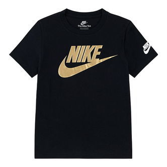 Nike T-shirt - Futura evergreen - Black/Metallic Gold