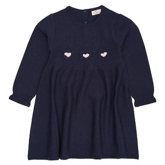 Copenhagen Colors Kjole - Uld - Strik - Merino Heats - Navy