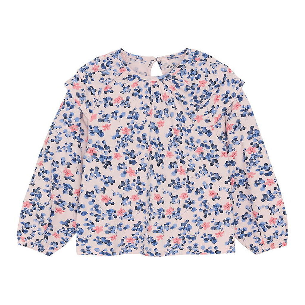 Minymo Bluse - Pink Dogwood m. Blomster