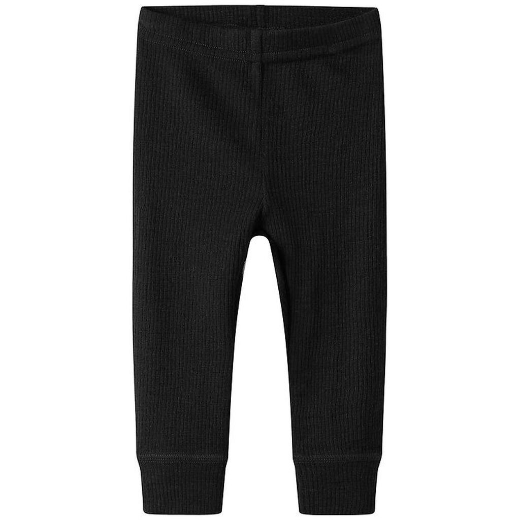 Name It Leggings - Uld - Rib - Noos - NbnWax - Black