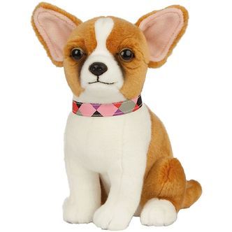 Living Nature Bamse - 23x15 cm - Chihuahua - Brun/Hvid