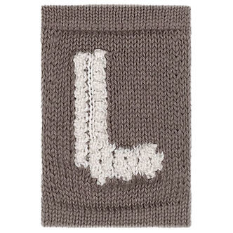 Smallstuff Strikket Bogstav - L - Natur Alfabet