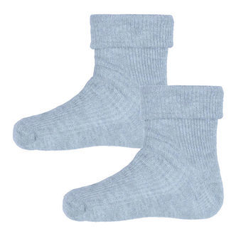 Minymo strømper - 2-Pak - Rib - Winter Sky