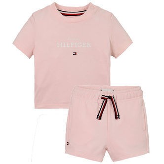 Tommy Hilfiger Shortssæt - Monotype - Precious Pink