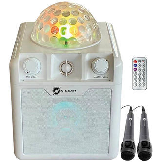 N-GEAR Karaoke Højtaler - Bluetooth Disco Block 410 - Hvid