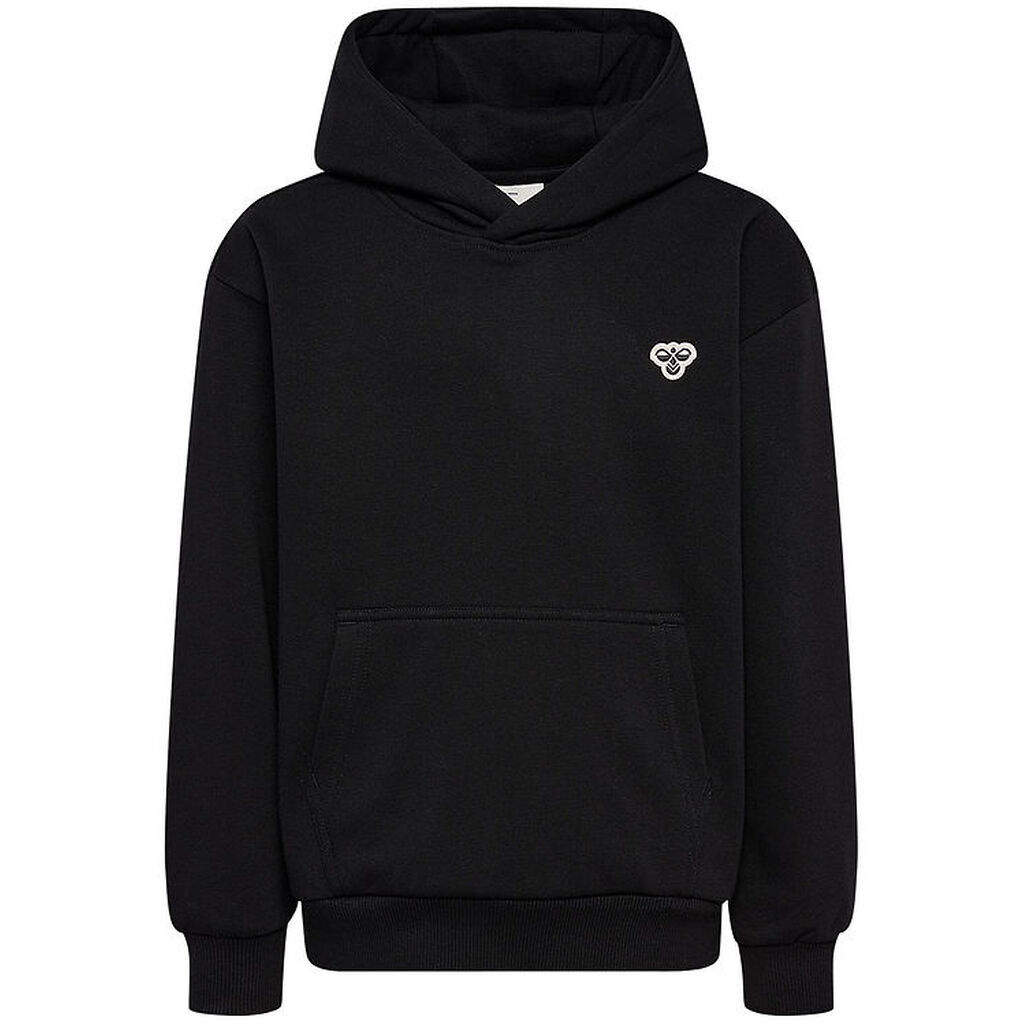 Hummel Hættetrøje - hmlJR Loose Hoodie - Sort m. Logo
