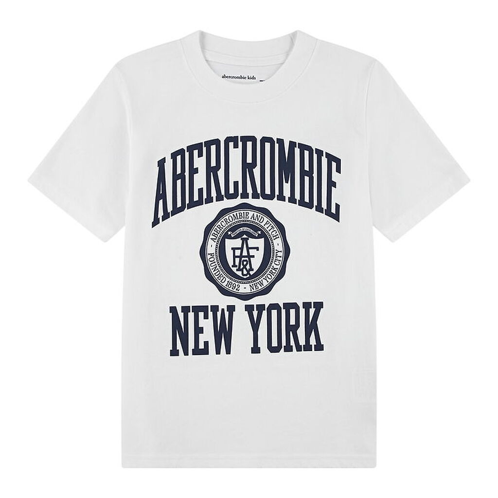 Abercrombie & Fitch T-shirt - Bright White m. Navy